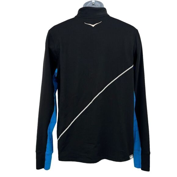 Hoka One One Rabbit Men's 1/4 Zip Jacket Medium Black Blue Pullover Long Sleeve - Picture 10 of 13